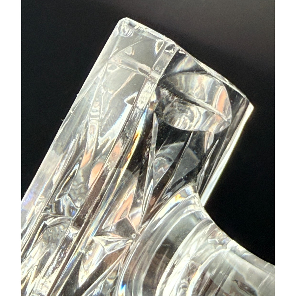 Vintage Sèvres France 10" Crystal Baluster Vase Urn Diamond Cut Pedestal Base - Picture 9 of 10